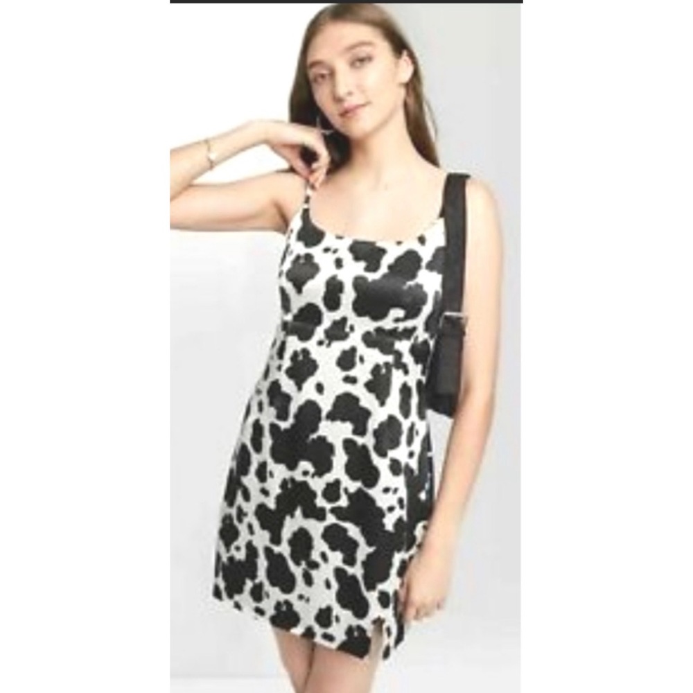 Wild Fable Cow print Notch Mini Dress NWT LG